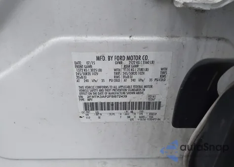 2015 Ford Edge Sport from USA, damaged, VIN 2FMTK3AP2FBB72439